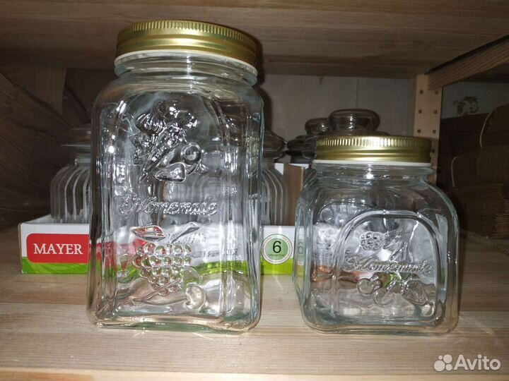 Банки стекло новые в ассортименте