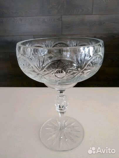 Ваза для фруктов хрустальная