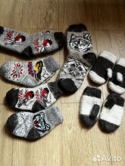 Носки и варежки натуральная шерсть