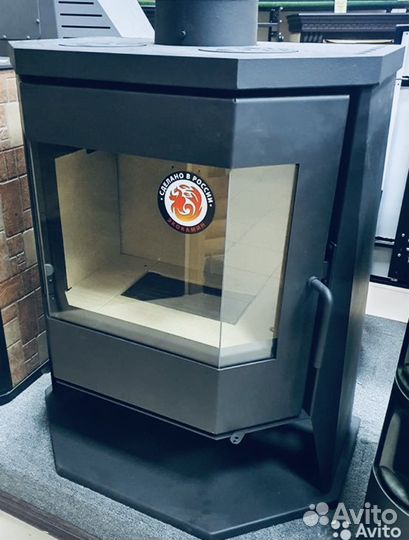 Печь-камин для дома Экокамин бавария панорама