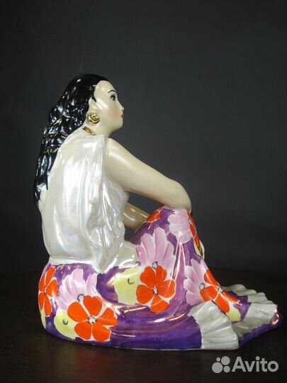 Цыганка редкая роспись Дулево 1960-е фарфор