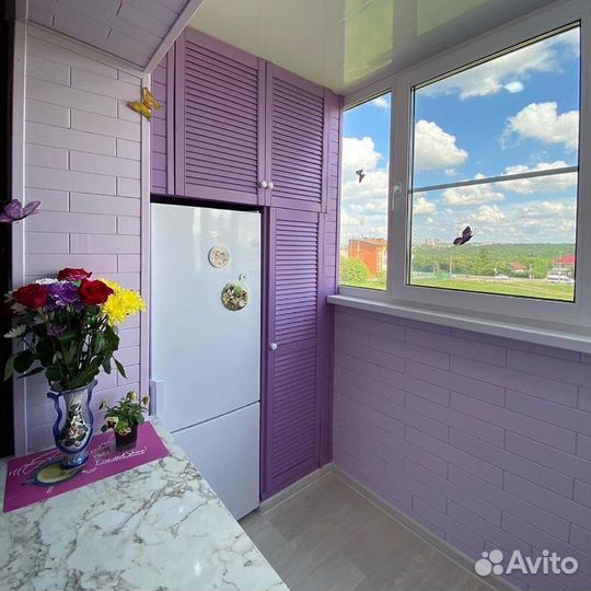 Отделка балконов и лоджий, встроенная мебель