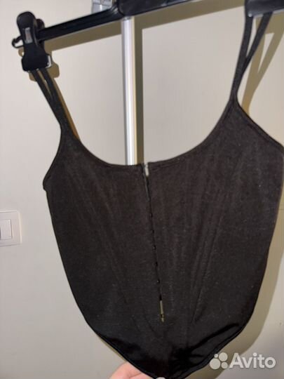 Топ черный и бежевый xs/s