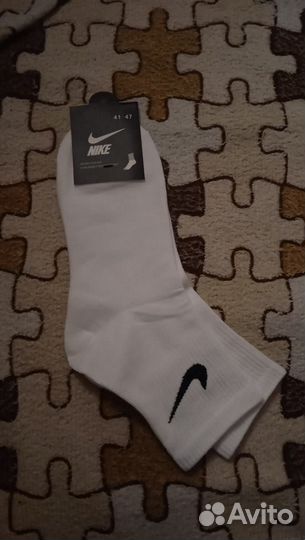 Носки nike высокие белые