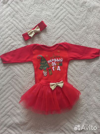 Костюм для девочки новогодний 74см