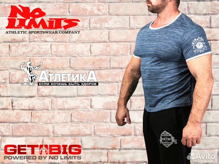 Футболка для бодибилдинга «No Limits» 3301 р S-3XL