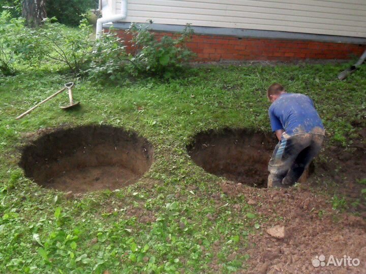 Устройство септиков под ключ из бетонных колец