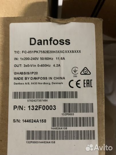 132F0022 Danfoss частотный преобразователь FC 51