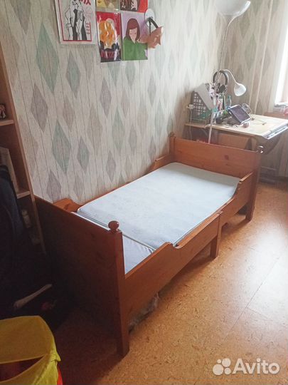 Детская раздвижная кровать IKEA Лексвик