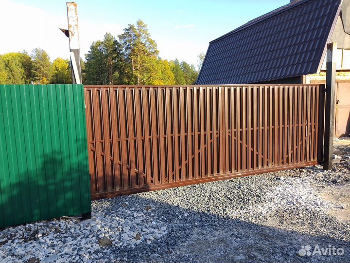 Откатные ворота с установкой