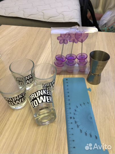 Бутылочные пробки Икея, мерная рюмка и рюмки