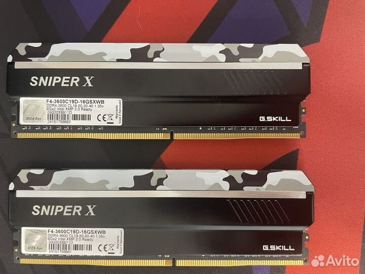 Оперативная память G.skill ddr4 16gb 3600