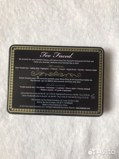 Палетка теней для бровей Too Faced Brow Envy