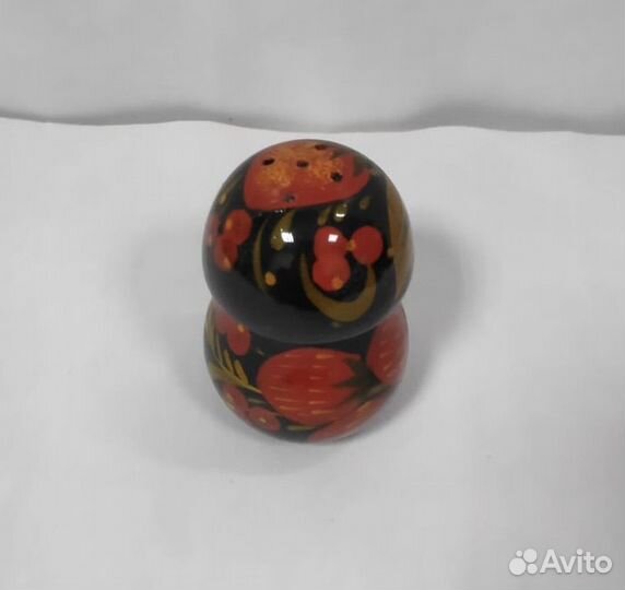 Солонка Гриб Хохлома средняя