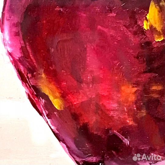 Картина маслом Красное яблоко Фрукты