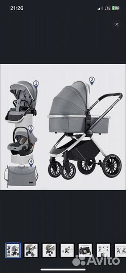 Продается коляска 3в1 Luxmom 750