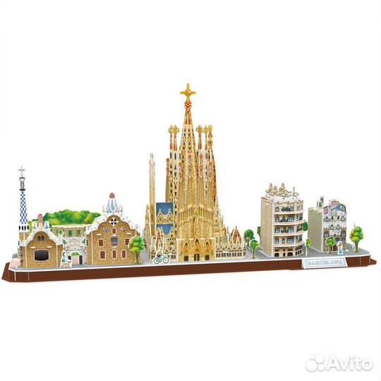 Пазл CubicFun Барселона CityLine 3D 186 деталей