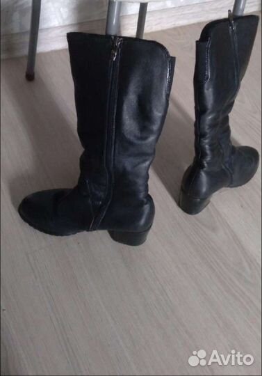 Зимние сапоги, натуральная кожа