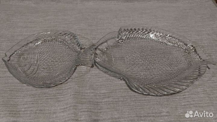 Салатницы-селедочницы «рыба» из стекла