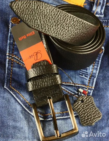 Ремень мужской кожаный новый