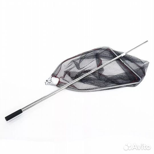 Подсак прорезиненный складной 60х65 ручка 1,7 м