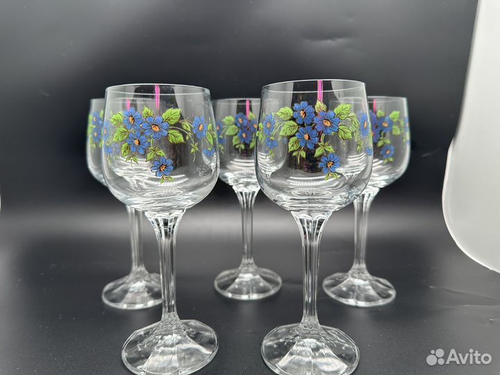 Фужеры, бокалы, винтаж, Богемия