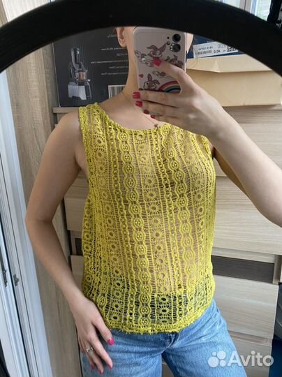 Топ майка макраме Mango