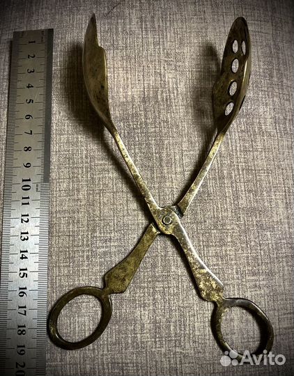 Щипцы для салата, латунь. Царские до 1917 года
