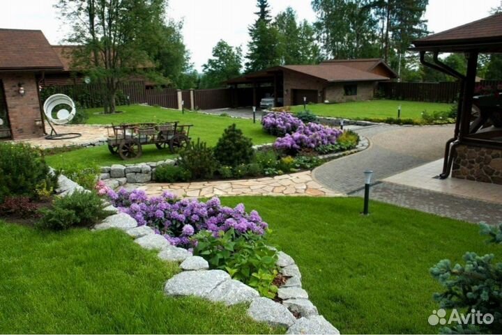 Укладка рулонного газона