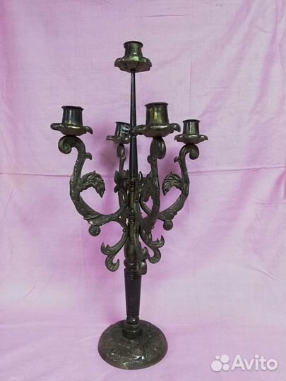Старинный подсвечник канделябр на 5 свечей