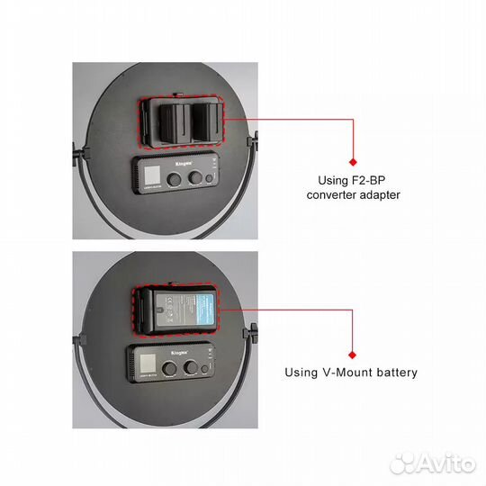 Адаптер KingMa F2-BP V-Mount на два NP-F аккумулят