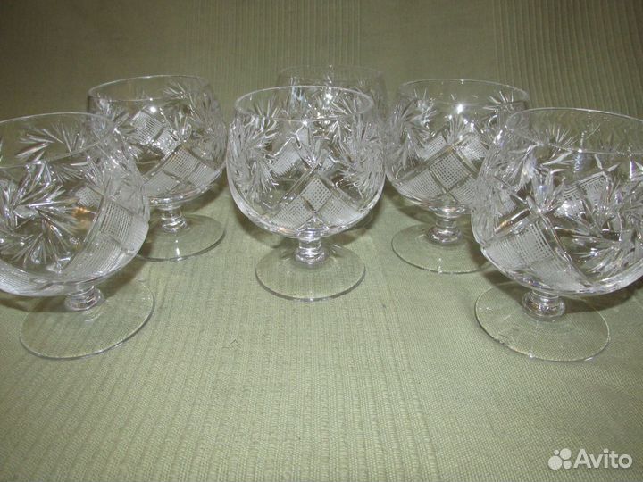 Фужеры хрустальные наборами времен СССР