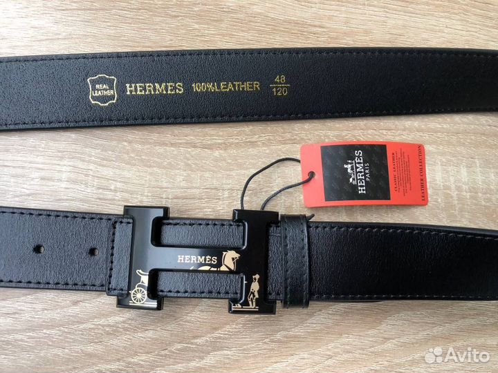 Ремень мужской Hermes кожаный. Новый