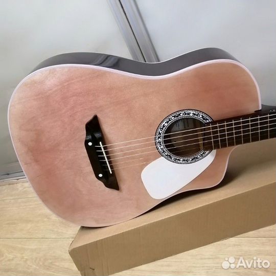 Гитара новая акустическая широкий гриф на болту