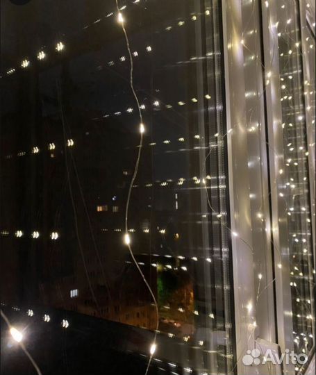 Гирлянда штора роса