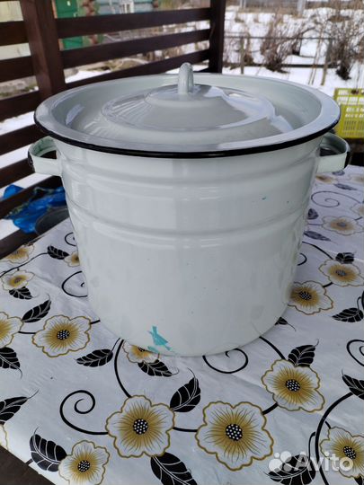 Баки, кастрюли, ведра эмалированные