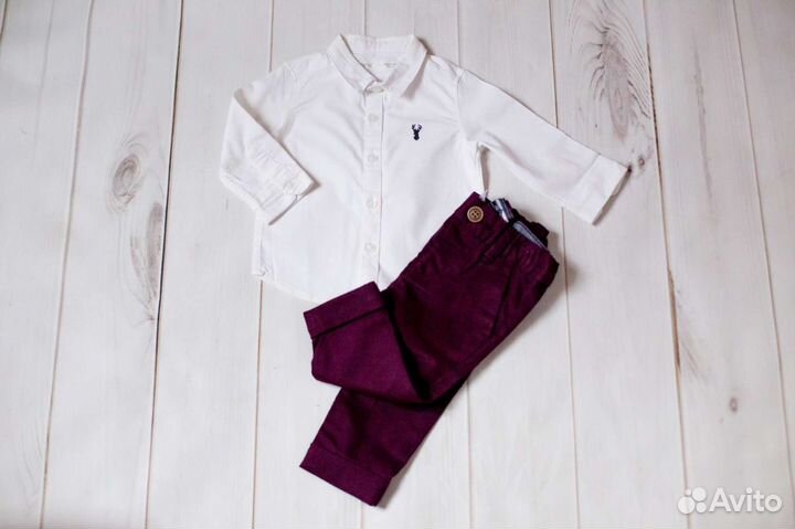 Комплект вещей рубашка и брюки нарядные торжество