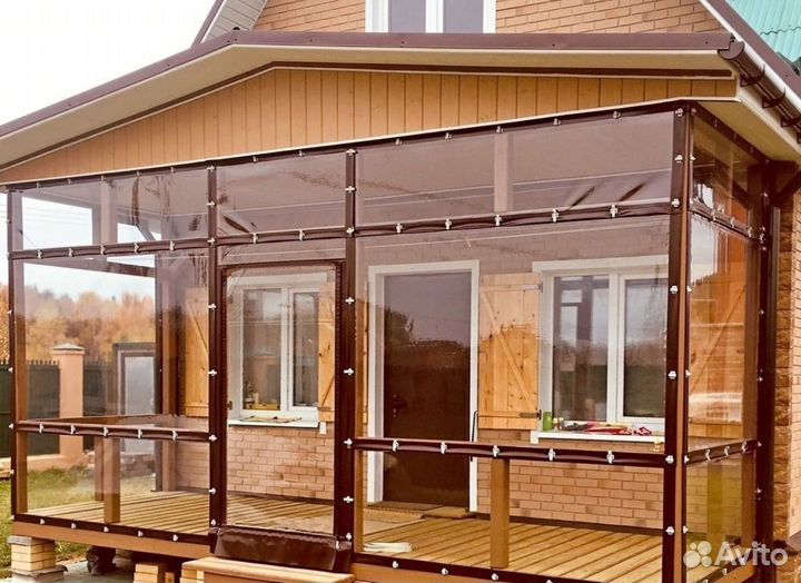 Гибкие окна для беседки / цвета на выбор