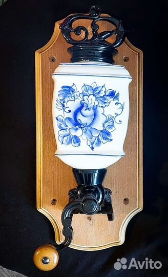 Кофемолка настенная ручная (мельница) гжель