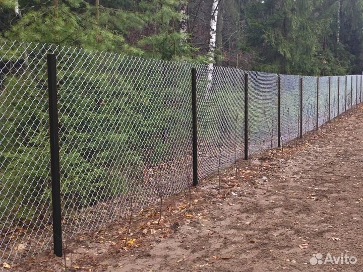Забор из сетки рабица от производителя