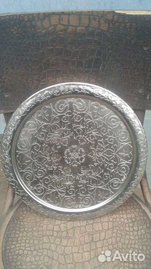 Мельхиоровые чайные ложки СССР поднос