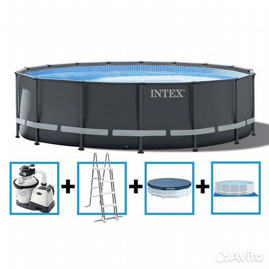 Новый каркасный бассейн 488*122 + песочный фильтр