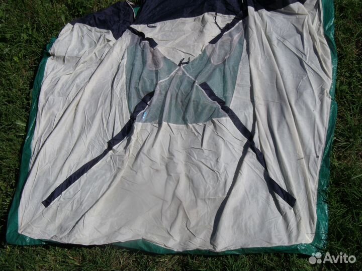 Палатка времен СССР + Тент+ алюминиевые стойки