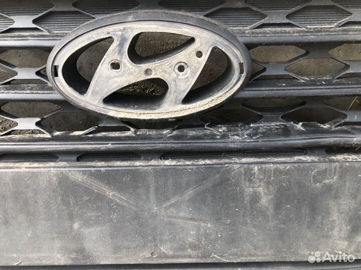 Решетка радиатора на hyundai solaris 2