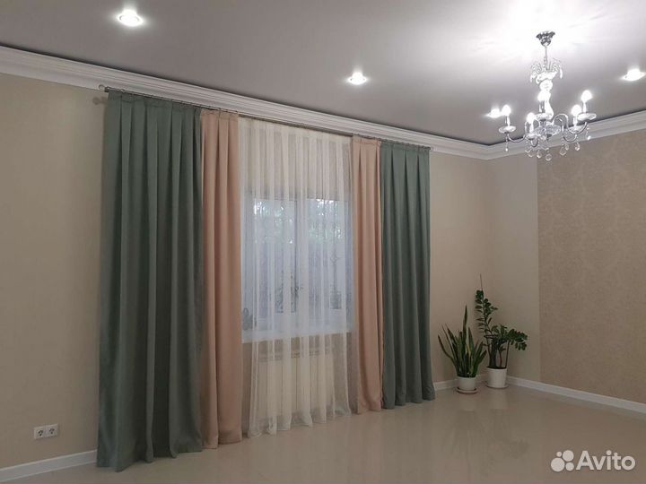 Ткань шторная канвас