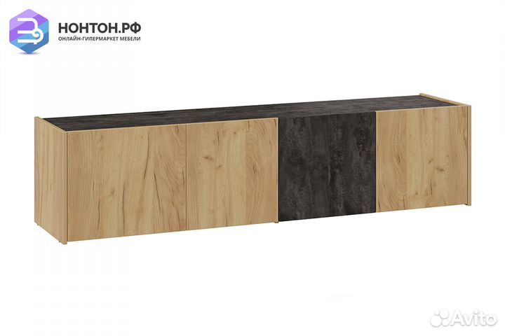 Тв-тумба Рокс дуб крафт золотой / каменный уголь