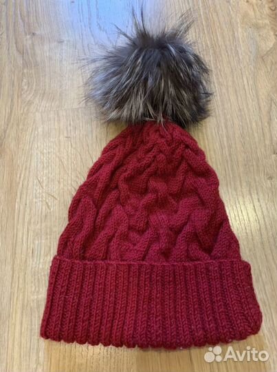 Шапка вязаная и варежки (Альпака lux) комплект