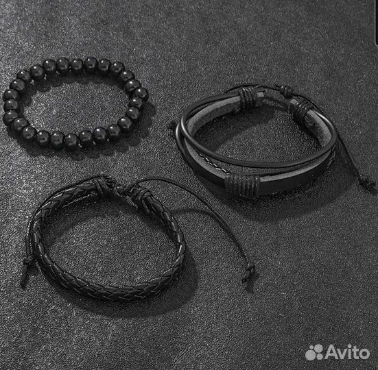Подарочный мужской набор часы и кожаные браслет 4