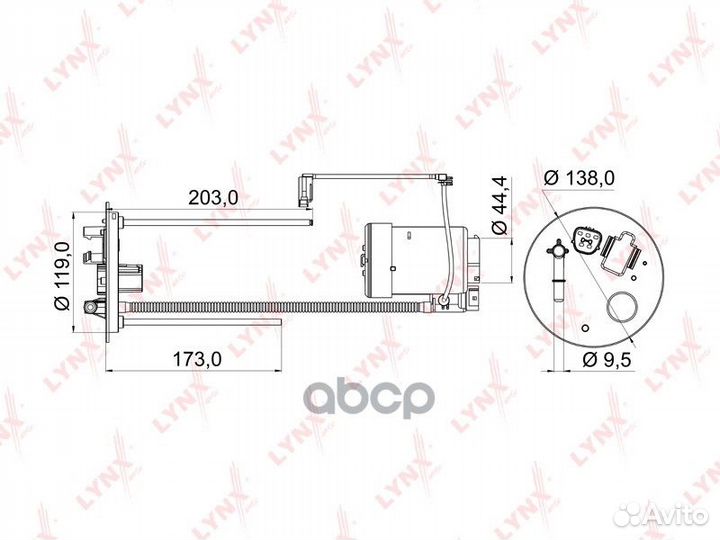 Фильтр топливный LF968M lynxauto