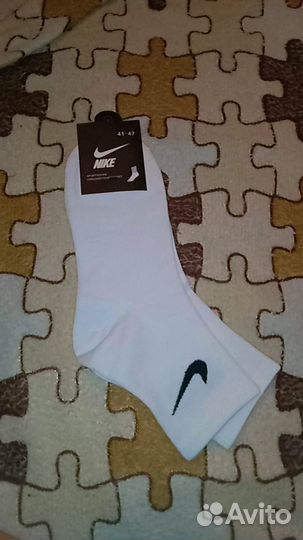 Носки nike высокие белые